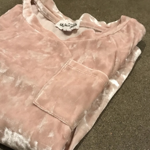 Nordstrom crushed velvet pink tee - Picture 4 of 5